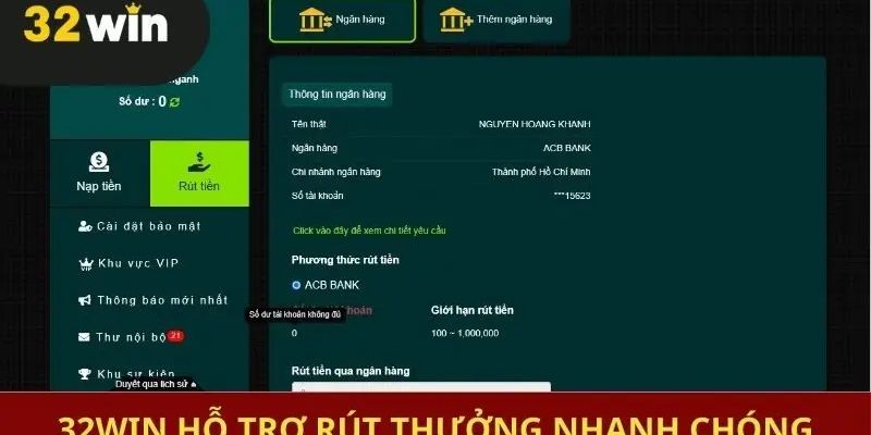 Rút Tiền 32win - Những Điều Cần Biết Trong Giao Dịch 1 Các hình thức thanh toán tiền cược cho người chơi
